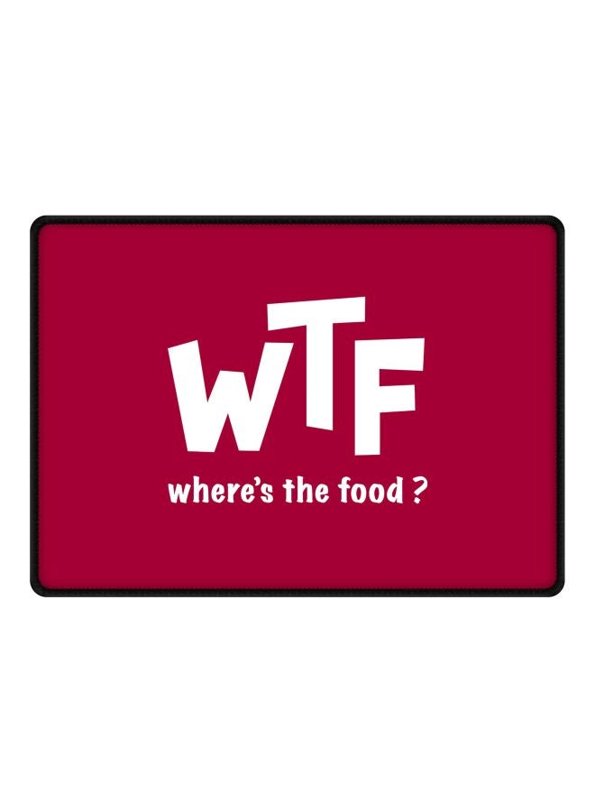 Stylizedd Where's The Food? Printed Gaming Mousepad Red/White  - Image 1