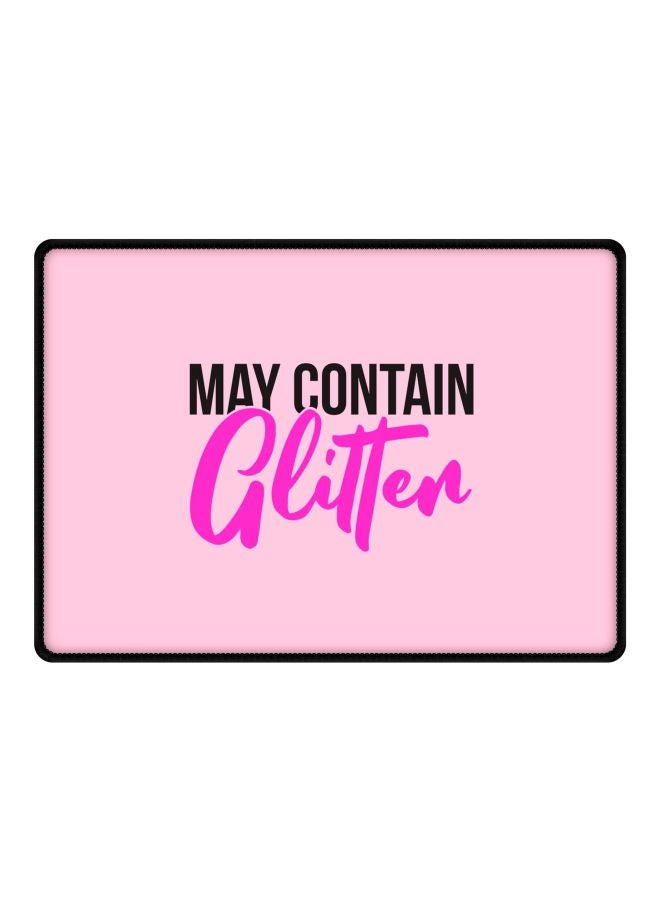 Stylizedd May Contain Glitter Printed Gaming Mousepad Pink/Black  - Image 1