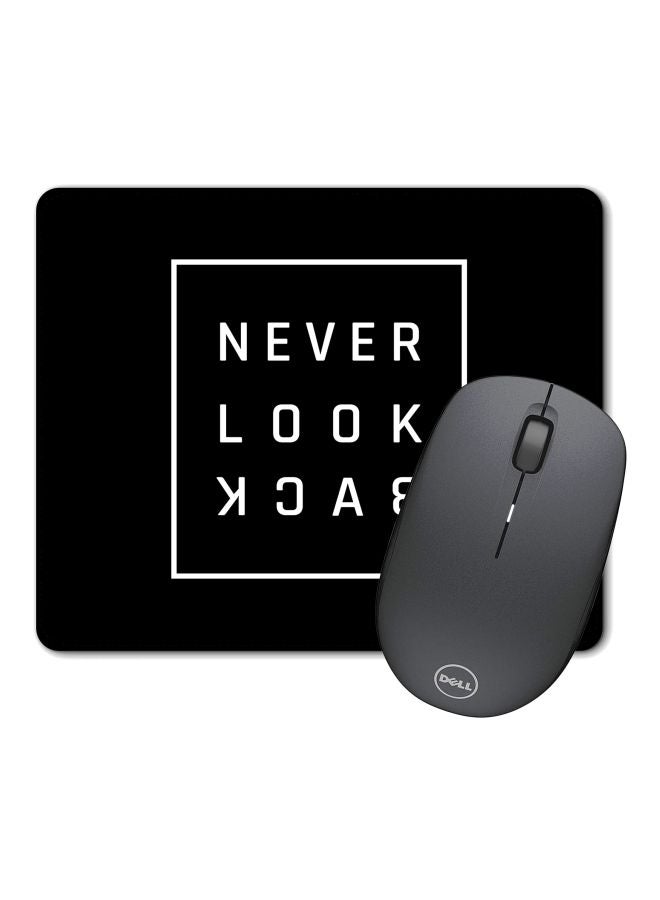 Stylizedd Never Look Back Printed Gaming Mousepad Black/White - Image 2