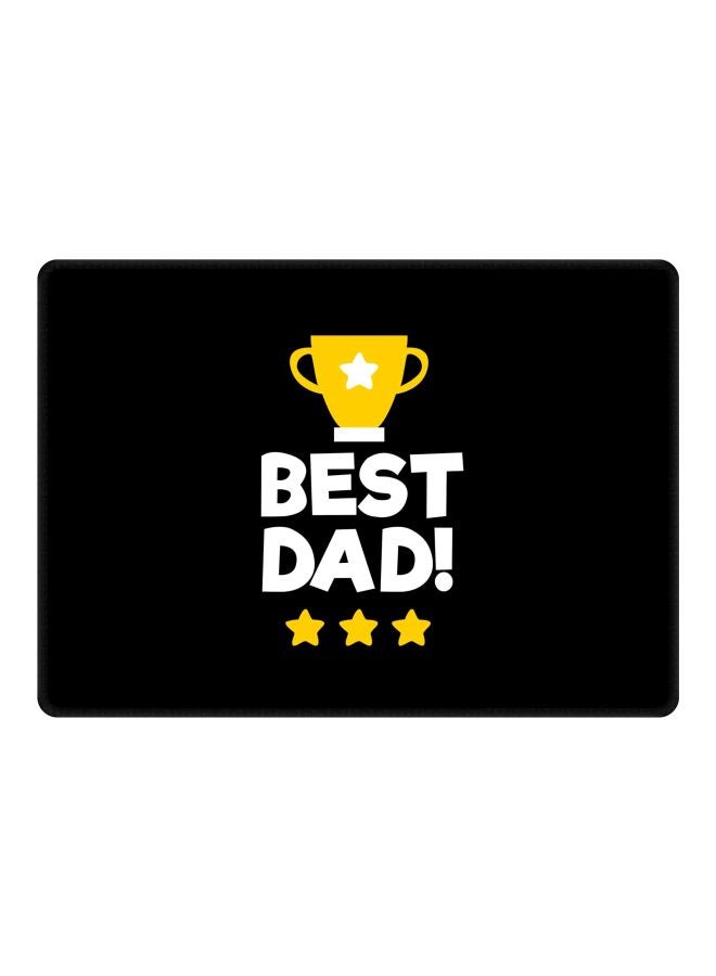 Stylizedd Best Dad Cup Printed Gaming Mousepad Black/White/Yellow  - Image 1