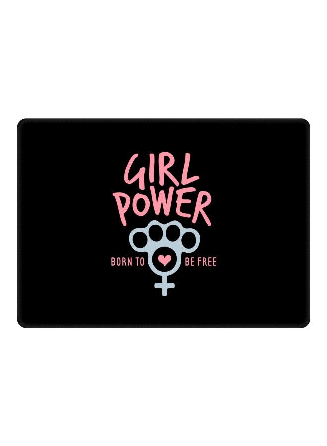 Stylizedd Girl Power Printed Gaming Mousepad Black/Pink/Grey  - Image 1