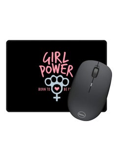 Stylizedd Girl Power Printed Gaming Mousepad Black/Pink/Grey  - Image 2
