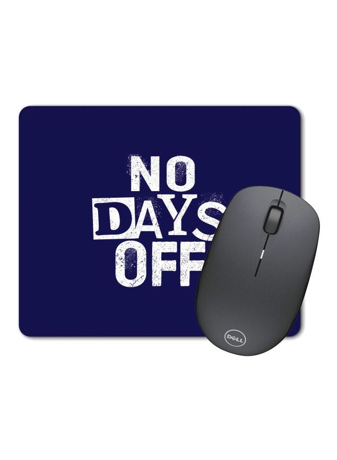Stylizedd No Days Off Printed Gaming Mousepad Blue/White - Image 2