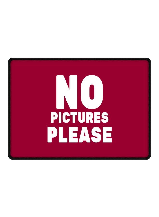 Stylizedd No Pictures Please Printed Gaming Mousepad Red/White  - Image 1