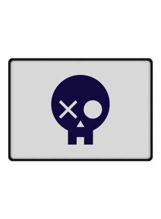 Skull Patch Printed Gaming Mousepad Grey/Blue - v1600442732/N40574445A_1