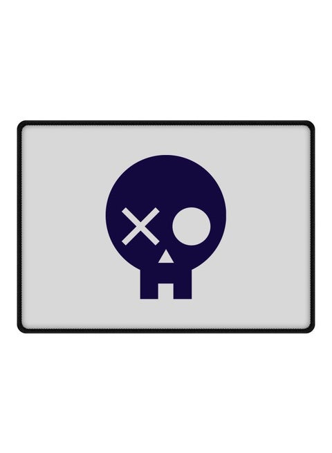 Skull Patch Printed Gaming Mousepad Grey/Blue