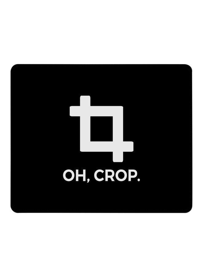 Stylizedd Oh Crop Printed Gaming Mousepad Black/White - Image 1