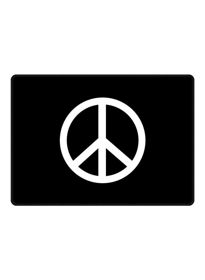 Stylizedd Peace Sign Printed Gaming Mousepad Black/White - Image 1