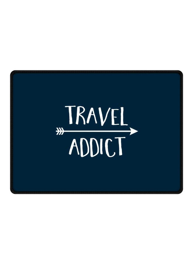 Stylizedd Travel Addict Printed Gaming Mouse Pad Blue/White - Image 1