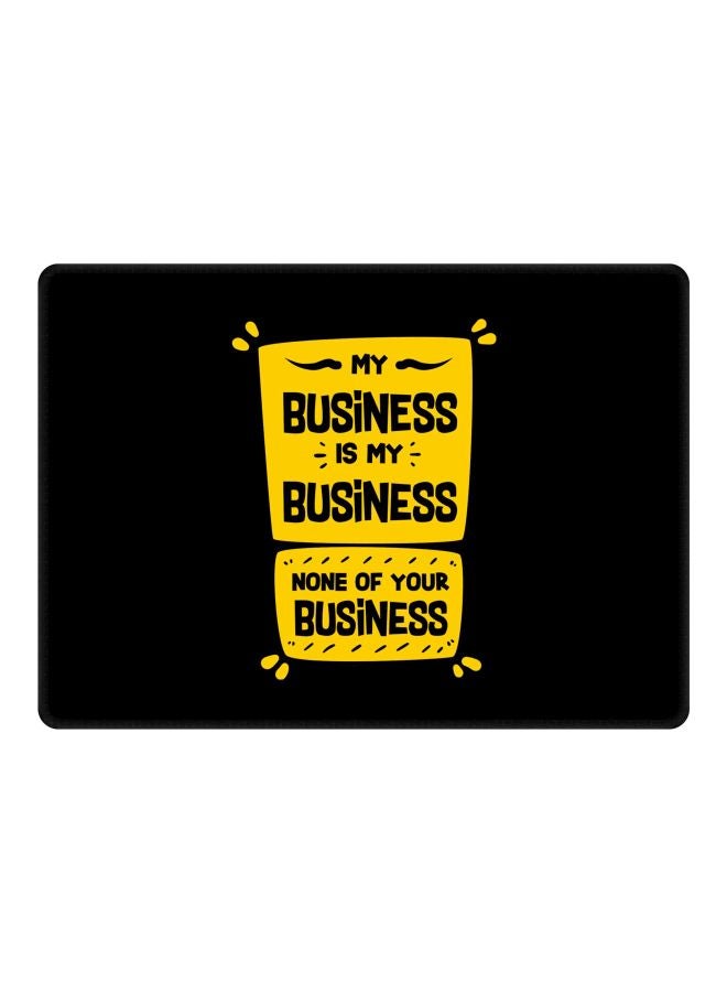 Stylizedd My Business Printed Gaming Mousepad Black/Yellow - Image 1