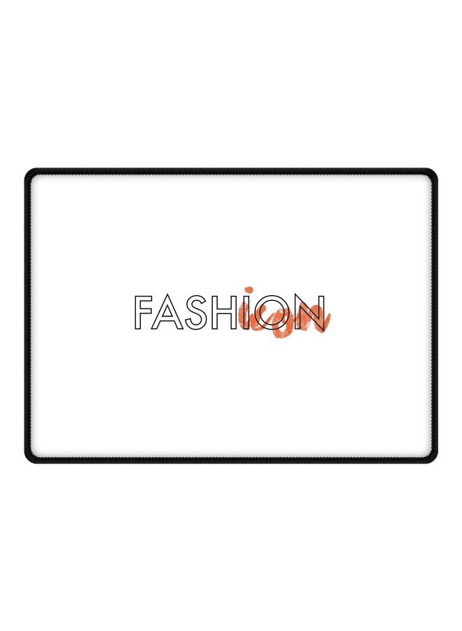 Stylizedd Fashion Icon Printed Gaming Mousepad White/Black/Orange - Image 1