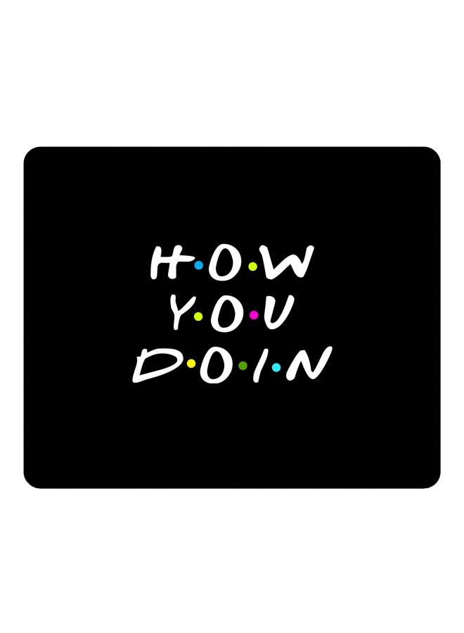 Stylizedd How You Doin Printed Gaming Mousepad Black/White/Green - Image 1