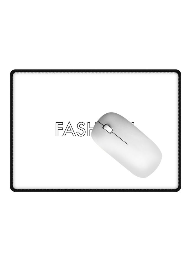 Stylizedd Fashion Icon Printed Gaming Mousepad White/Black/Orange - Image 2