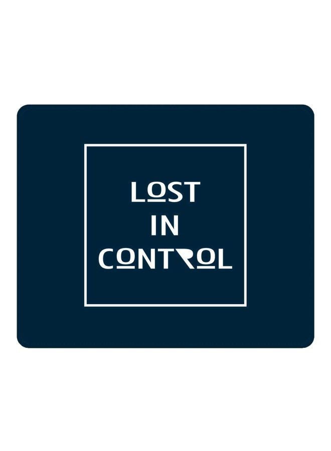 Stylizedd Lost In Control Printed Gaming Mousepad Blue/White - Image 1