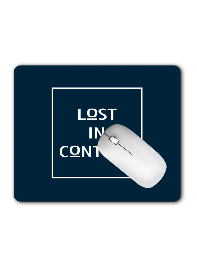 Stylizedd Lost In Control Printed Gaming Mousepad Blue/White - Image 2