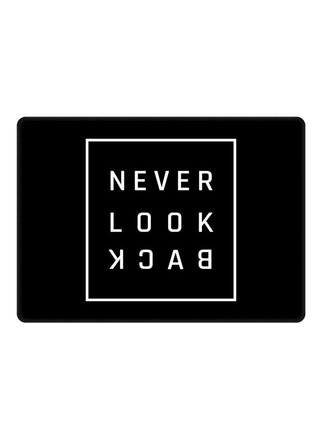 Stylizedd Never Look Back Printed Gaming Mousepad Black/White - Image 1