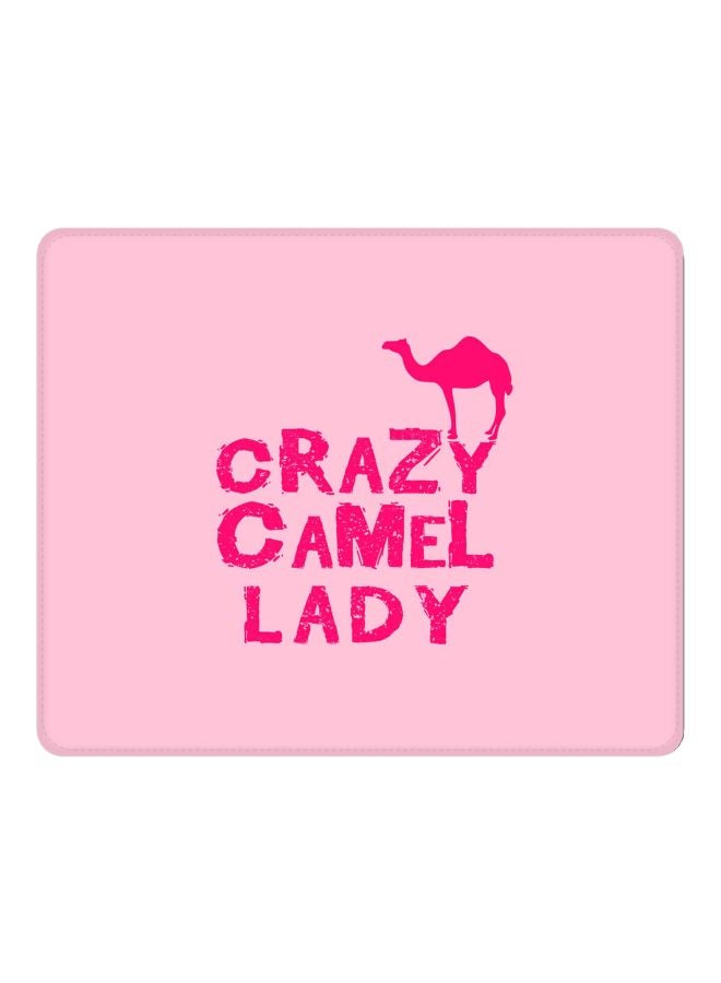 Stylizedd Crazy Camel Lady Printed Gaming Mousepad Pink - Image 1
