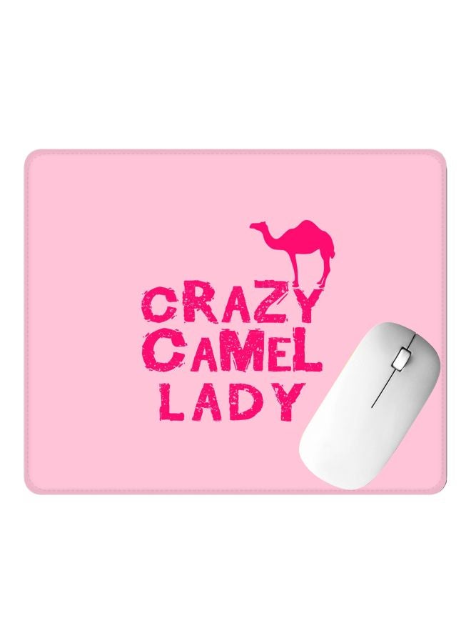Stylizedd Crazy Camel Lady Printed Gaming Mousepad Pink - Image 2