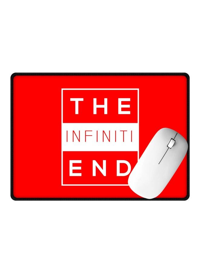 Stylizedd - The Infiniti End Printed Gaming Mousepad Red/White - Image 1