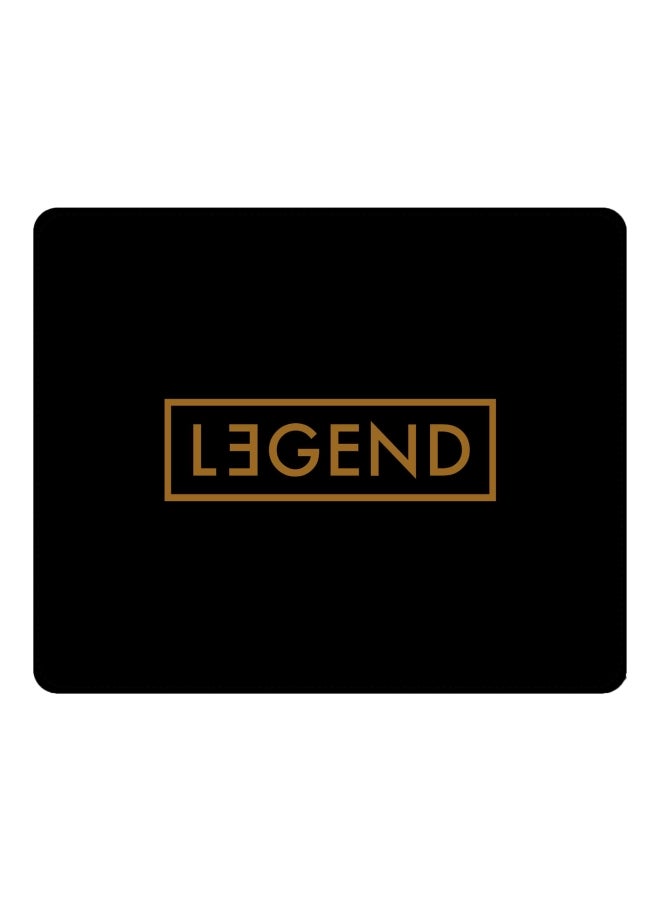Stylizedd Legend Printed Gaming Mousepad Black/Gold - Image 1