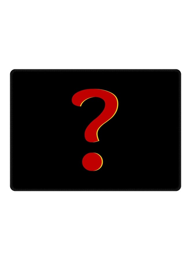 Stylizedd Question Printed Gaming Mousepad Black/Red/Yellow - Image 1