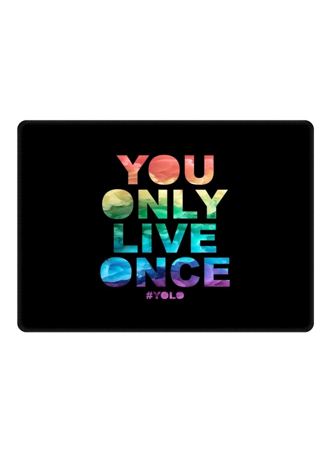 Stylizedd Yolo Printed Gaming Mousepad Black/Yellow/Green  - Image 1