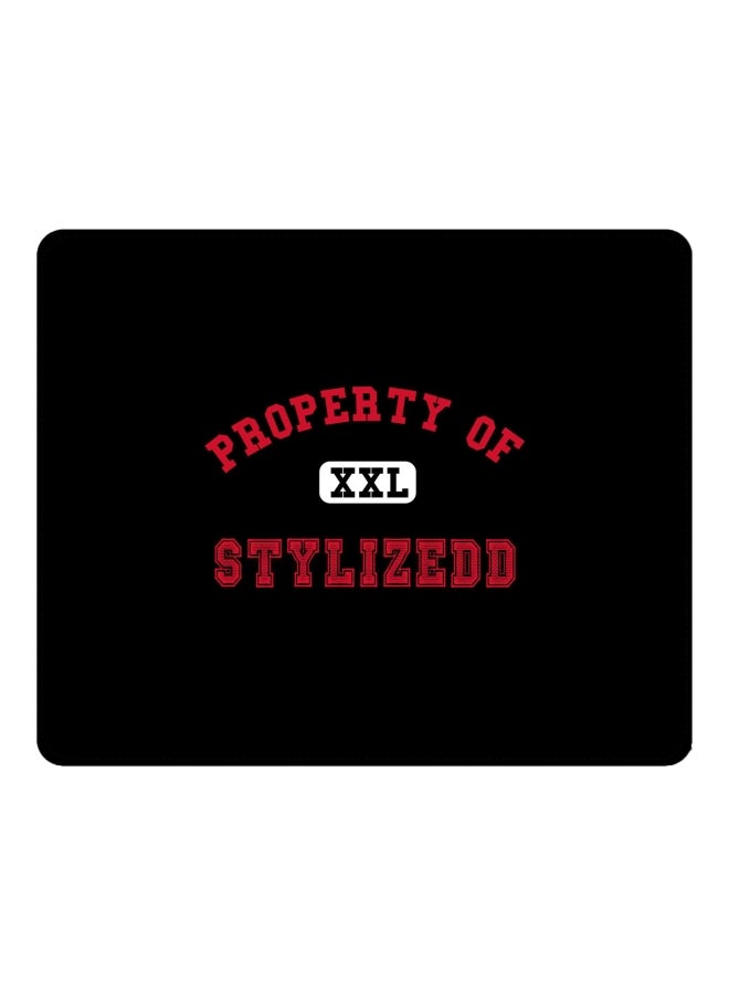 Stylizedd Property Of  XXL Printed Gaming Mousepad Black/Red/White - Image 1