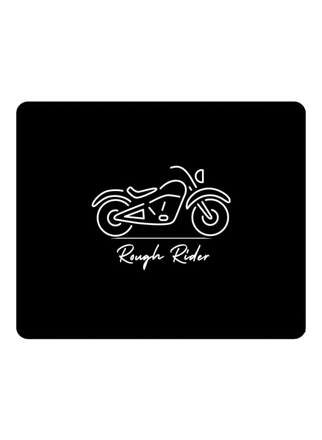 Stylizedd Rough Rider Printed Gaming Mousepad Black/White - Image 1