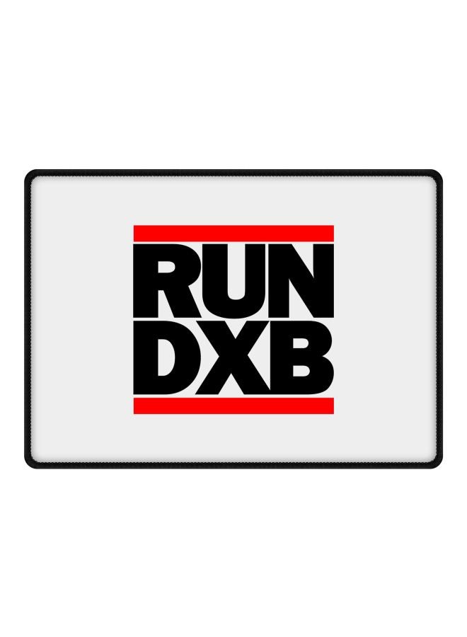 Stylizedd Run DXB Printed Gaming Mousepad White/Black/Red - Image 1