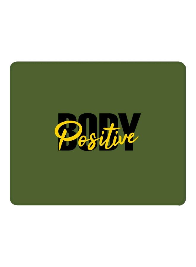 Stylizedd Body Positive Printed Gaming Mousepad Green/Black/Yellow  - Image 1