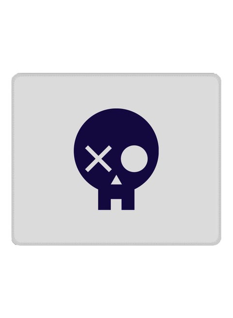 Skull Patch Printed Gaming Mousepad White/Blue