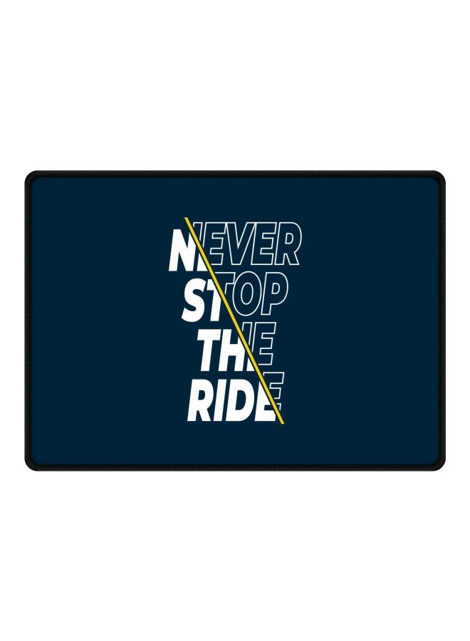 Stylizedd Never Stop The Ride Printed Gaming Mousepad Blue/White/Yellow - Image 1