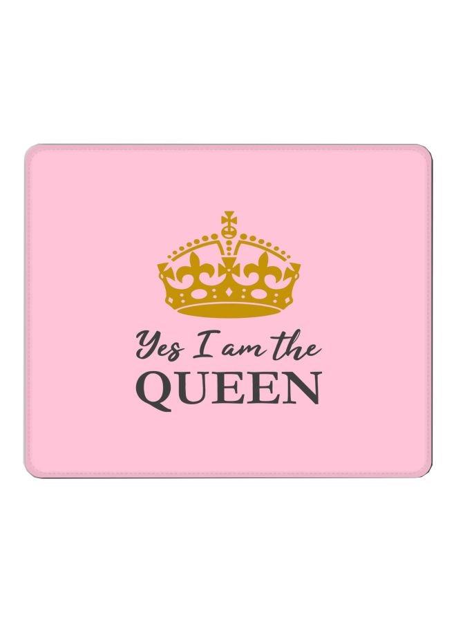 Stylizedd Yes I'm The Queen Gaming Printed Mousepad Pink/Gold/Black  - Image 1