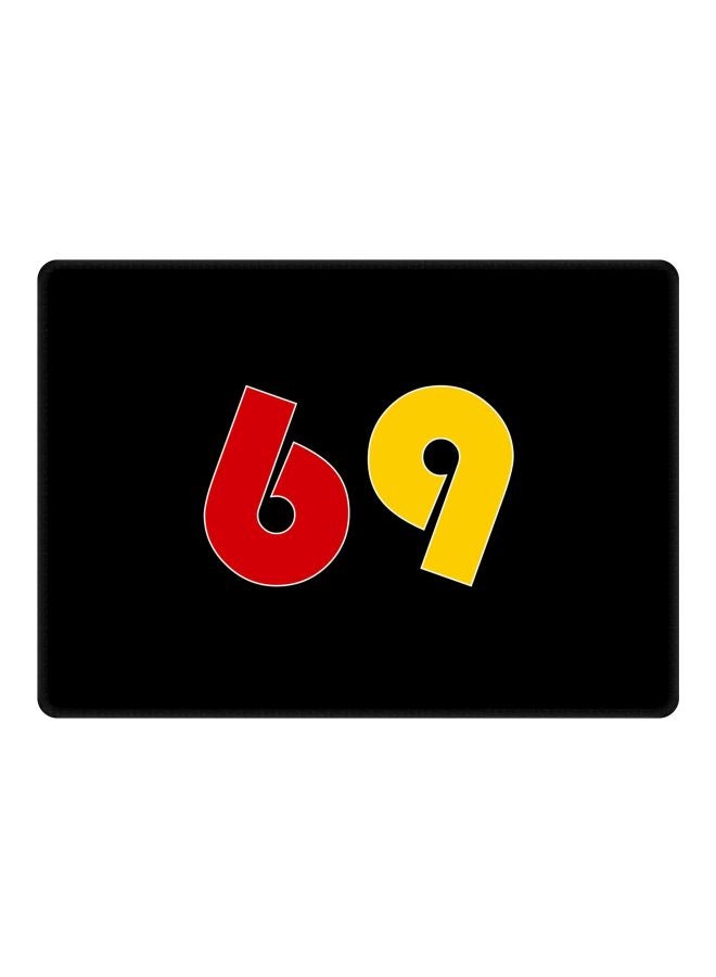 Stylizedd No 69 Printed Gaming Mousepad Black/Red/Yellow - Image 1