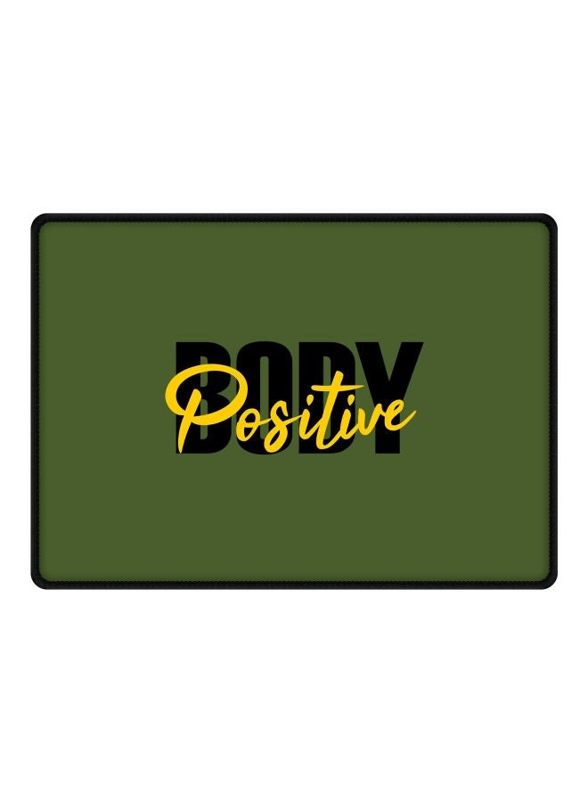 Stylizedd Body Positive Printed Gaming Mousepad Olive Green/Black/Yellow  - Image 1