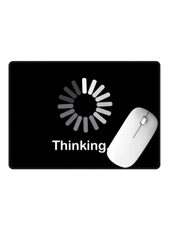 Stylizedd Thinking Printed Gaming Mousepad Black/White - Image 2