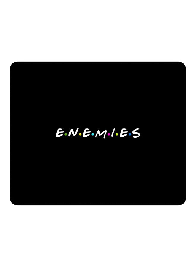 Stylizedd Enemies Printed Gaming Mousepad Black/White - Image 1