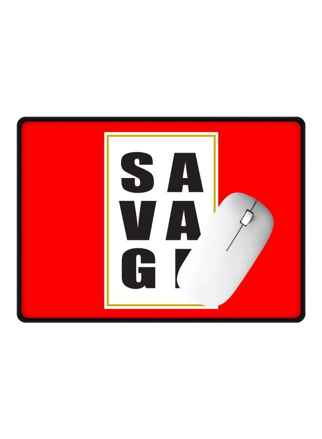 Stylizedd Savage Printed Gaming Mousepad Red/White - Image 2