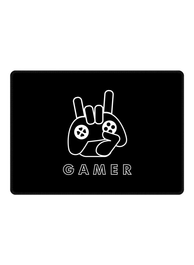 Stylizedd Gamer Printed Gaming Mousepad Black/White - Image 1