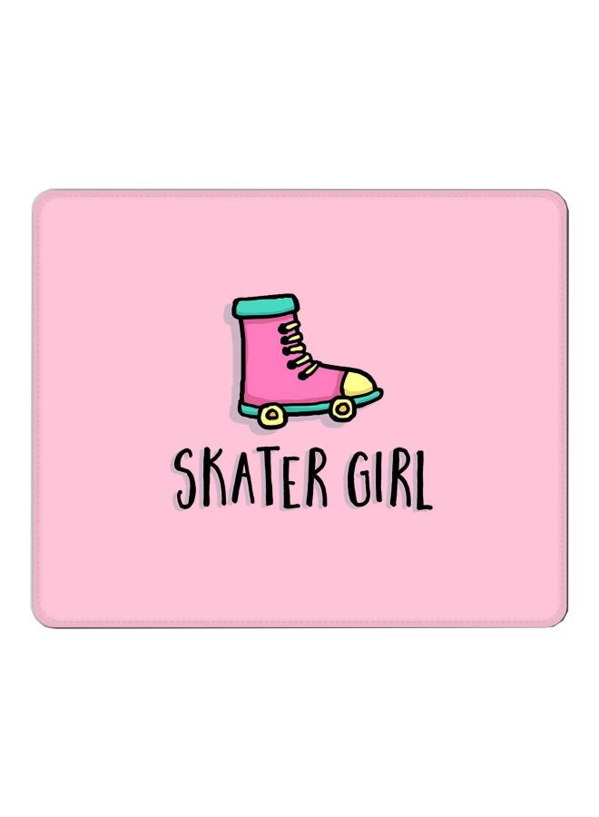 Stylizedd Skater Girl Printed Gaming Mousepad Pink/Black - Image 1