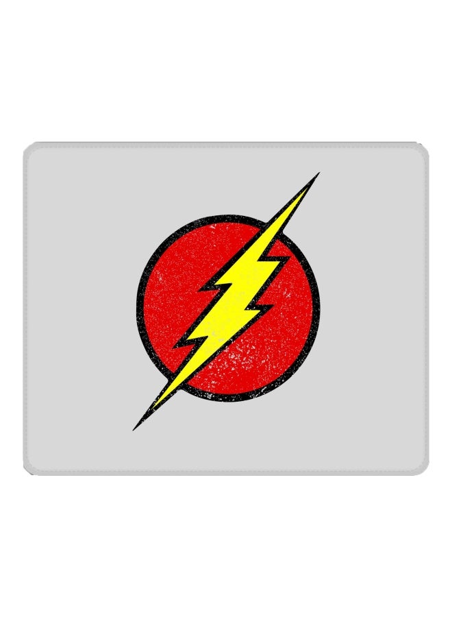 Stylizedd Who Flash Printed Gaming Mousepad Grey/Red/Yellow  - Image 1