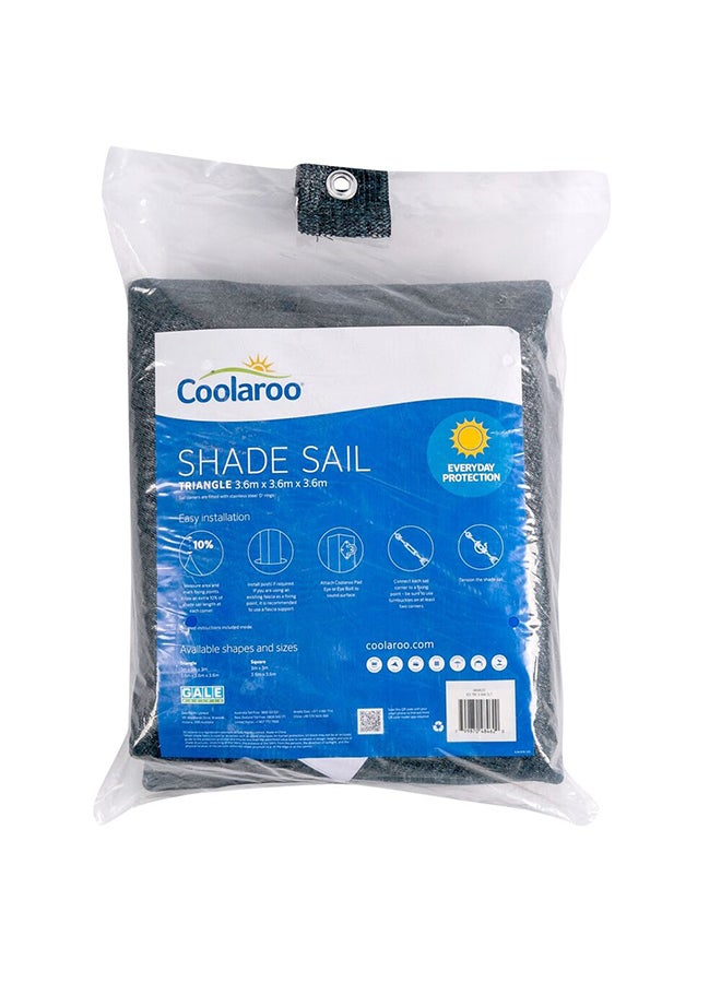 Coolaroo - Triangle Shape Shade Sail Black 3.6 x 3.6meter - Image 1