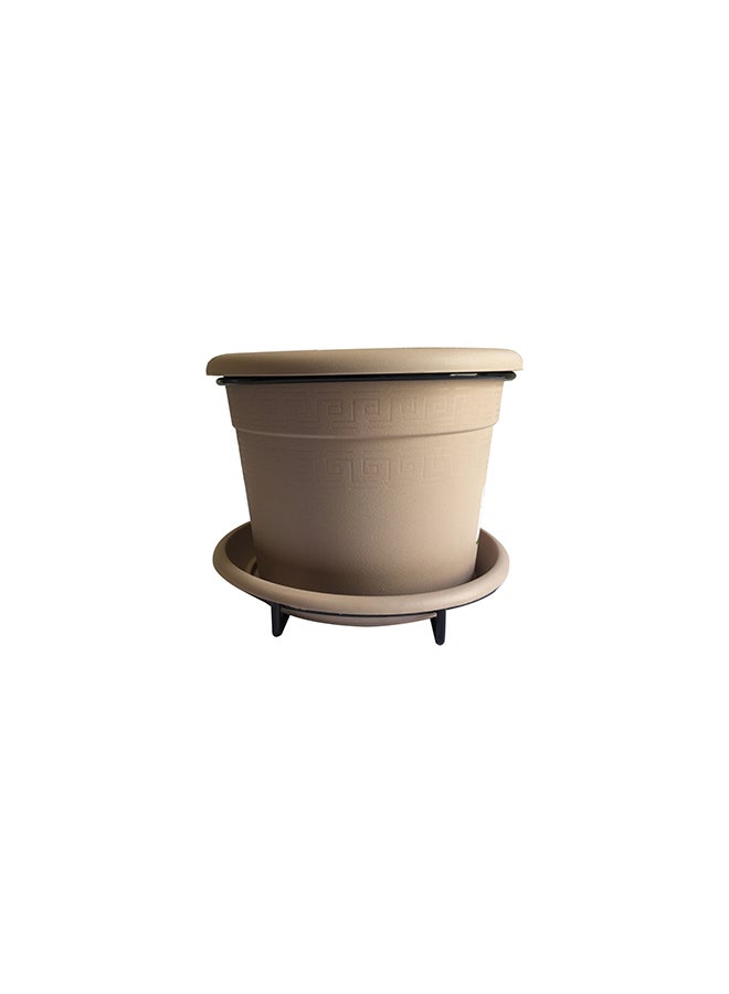 IDEL Etrusco Plant Pot With Hanging Frame Beige/Black 20x18x15cm - Image 2