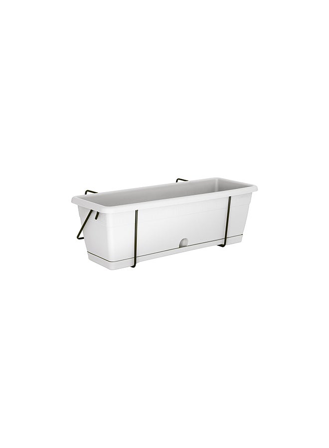 IDEL Versilia Plant Pot With Hanging Frame White/Black - Image 1