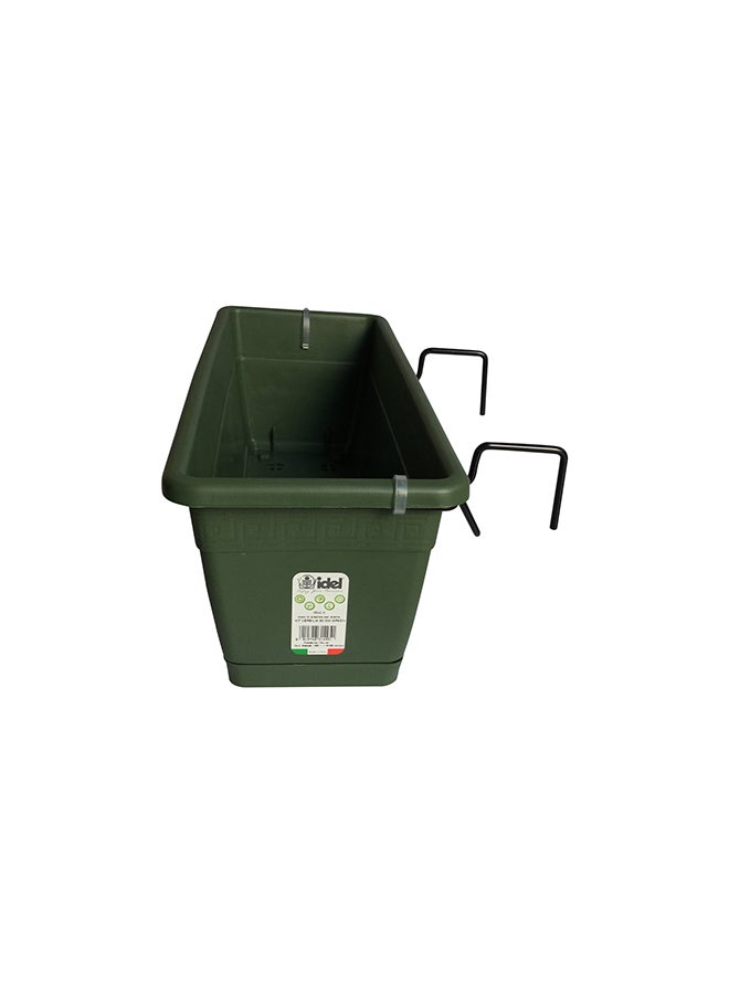 IDEL Versilia Plant Pot With Hanging Frame Dark Green/Black - Image 2