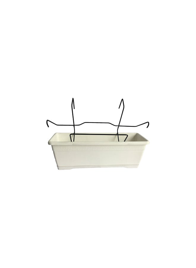 IDEL Versilia Plant Pot With Hanging Frame White/Black - Image 2