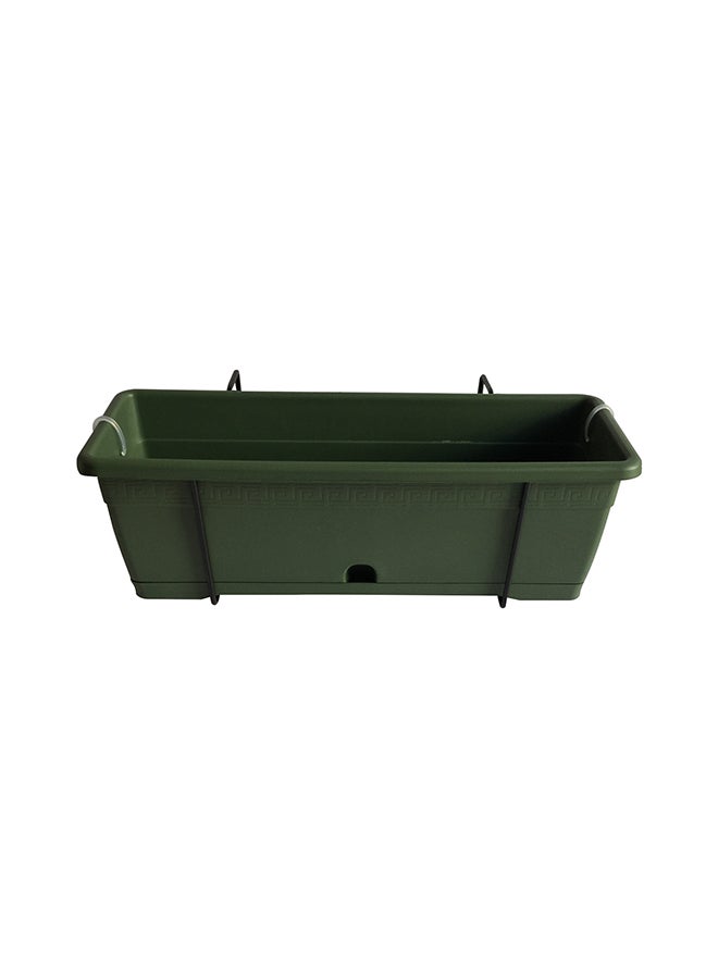 IDEL Versilia Plant Pot With Hanging Frame Dark Green/Black - Image 1