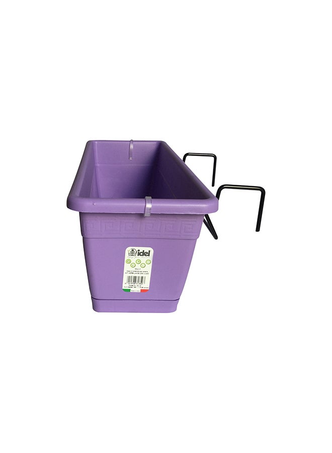 IDEL Versilia Plant Pot With Hanging Frame Purple/Black - Image 2