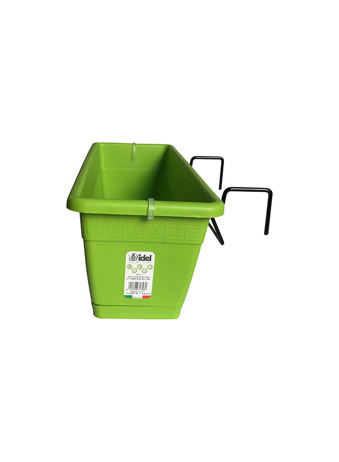IDEL Versilia Plant Pot With Hanging Frame Green/Black - Image 2