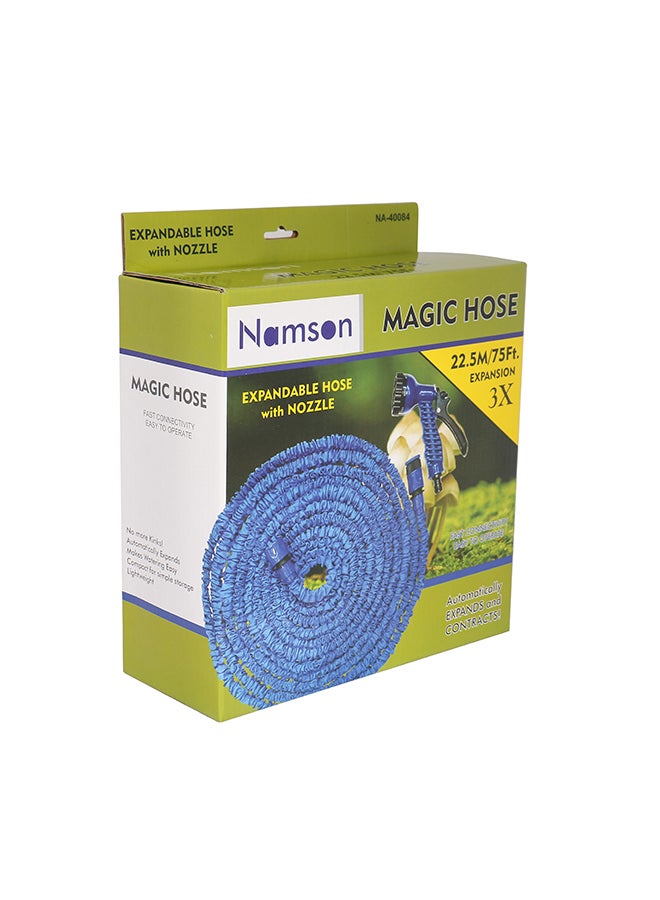 NAMSON Expandable Hose With Nozzle Blue 22.5meter 